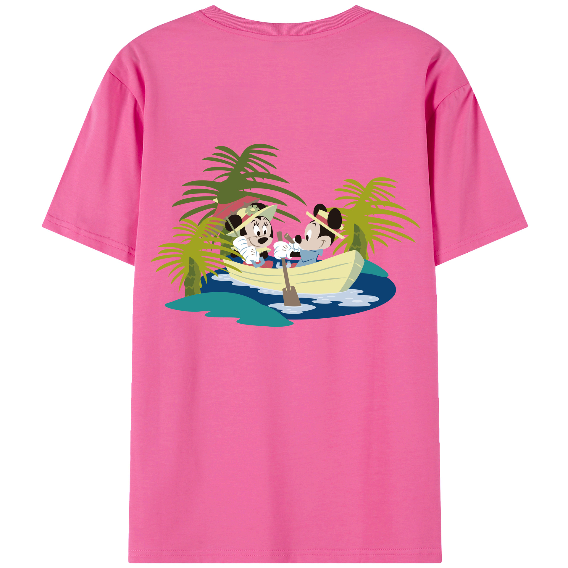 （画像用） ミッキーマウス Mickey Mouse レディース半袖Tシャツ(バックプリント)